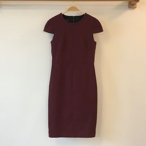burgundy/wine colored  judith & charles sheath dress, size 8